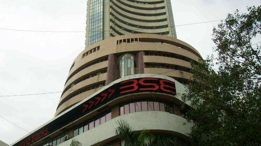 The BSE (Bombay Stock Exchange) building on Dalal Street, Mumbai